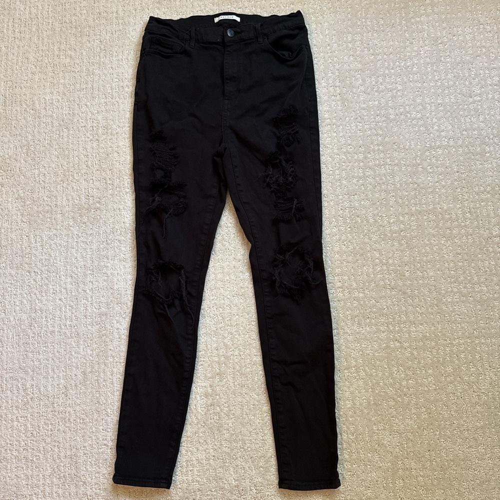 PacSun Black Distressed Jeans
